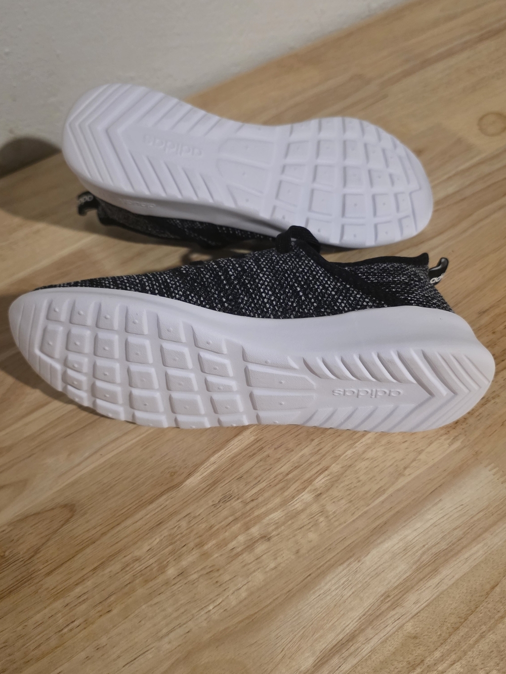 Adidas Cloudfoam Pure Slip-On Sneakers - Black/White - Picture 3 of 5